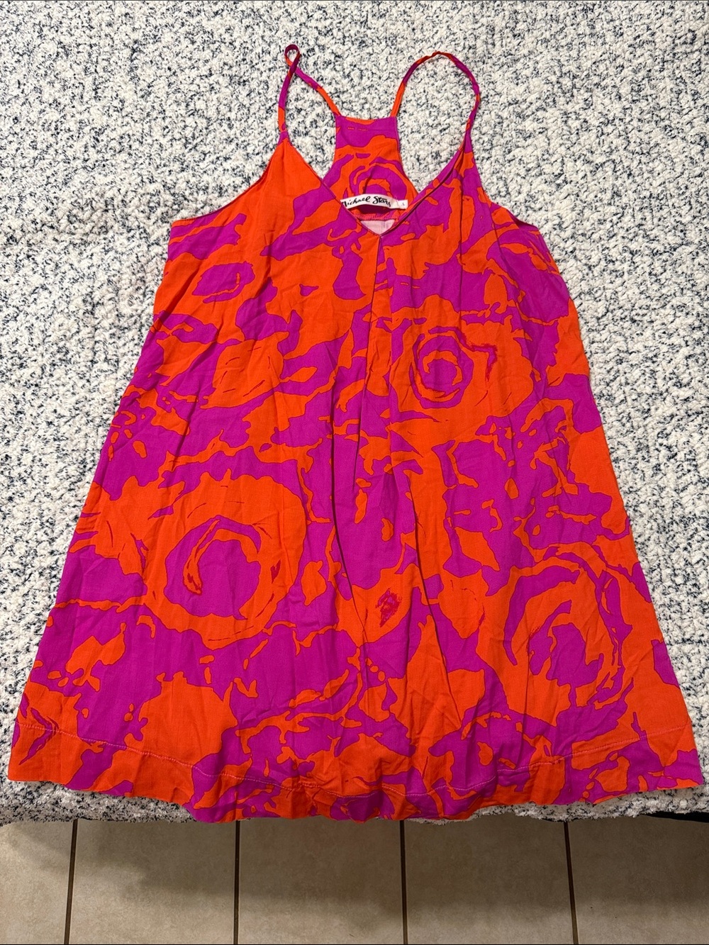 Michael Stars Pink & Orange Floral-Print Sundress for Girls